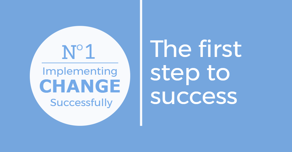 The first step to implementing change.