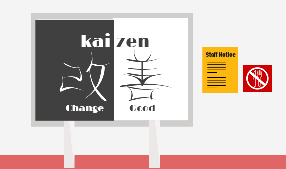 Kaizen notice.