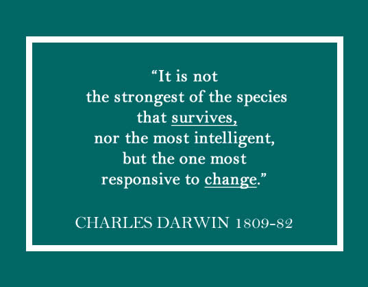 Charles Darwin quotation. 