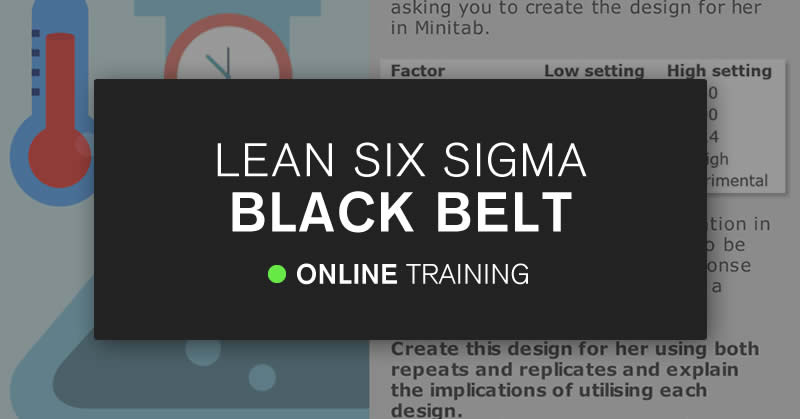 Online lean six sigma black belt